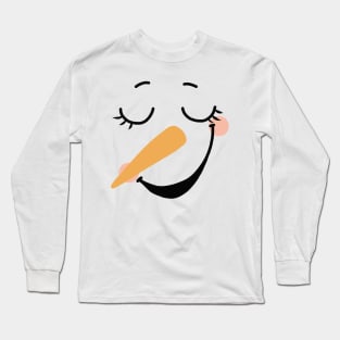 Christmas Snowman Design 001 Long Sleeve T-Shirt